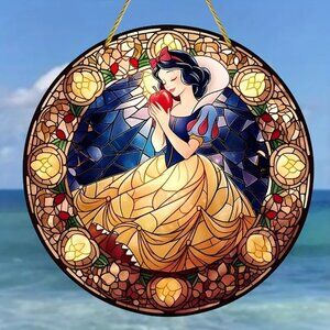 Suncatcher Snow White Disney Hanging Window Decor Colorful Princess Apple Parks